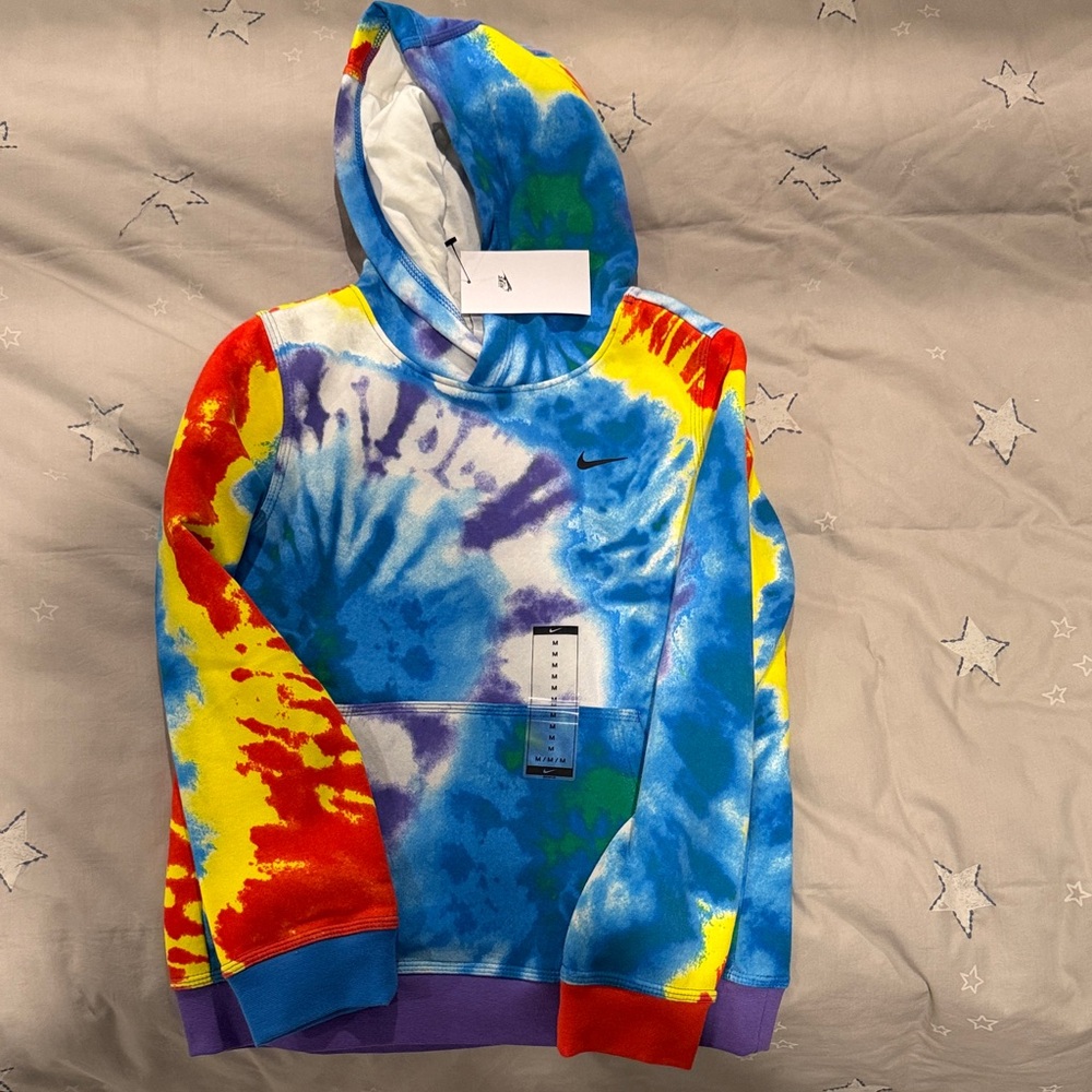 Nike Kids Tie-Dye Hoodie - Blue, Red, Yellow, Purple